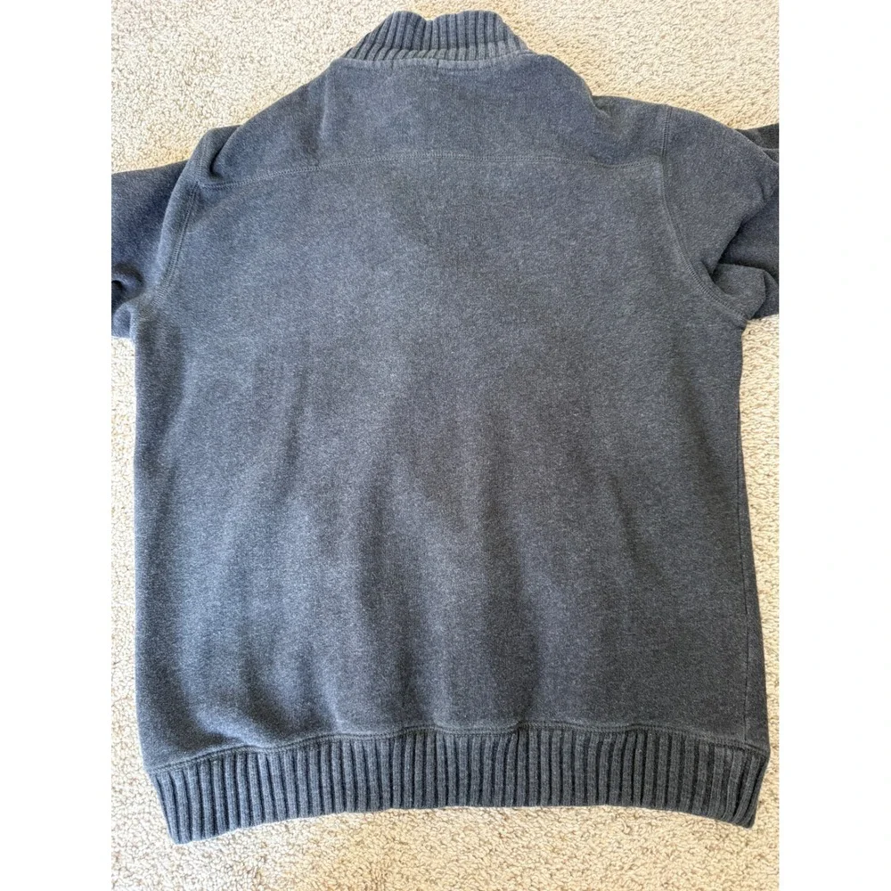 Calvin Klein‎ Men's Full Zip Mock Neck Sweater Jacket Gray Size L